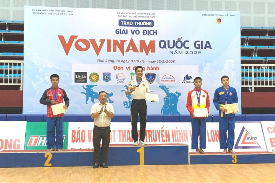Lâm Đồng giành được 7 huy chương tại Giải vô địch Vovinam quốc gia 2025