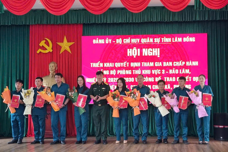 Bổ nhiệm Chính trị viên Ban CHQS cấp xã, phường thuộc Ban Chỉ huy Phòng thủ Khu vực 3