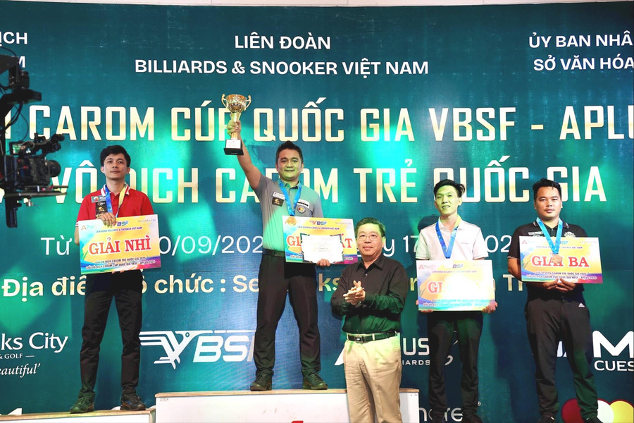 Cơ thủ Trần Thanh Lực đoạt Cúp vô địch Quốc gia VBSF-APLUS 2025