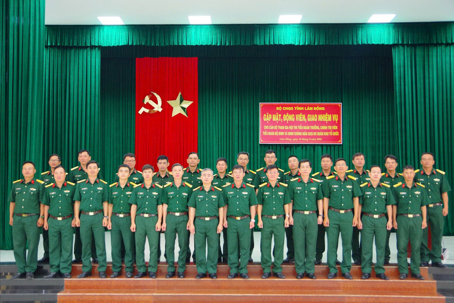 Bộ CHQS tỉnh Lâm Đồng có 16 cán bộ dự Hội thi tiểu đoàn trưởng, chính trị viên tiểu đoàn năm 2025