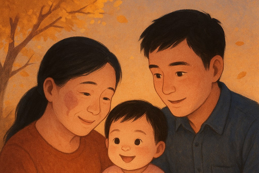 Mùa thu yêu thương của mẹ Hồng