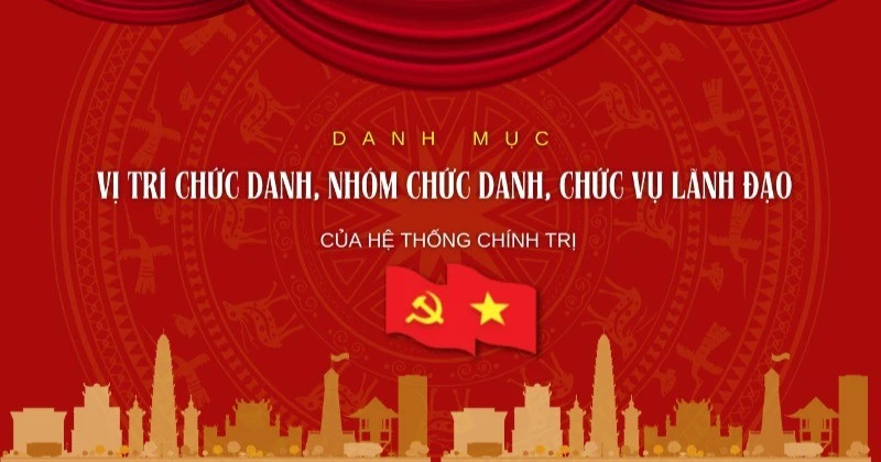 Danh mục vị trí chức danh, nhóm chức danh, chức vụ lãnh đạo của hệ thống chính trị