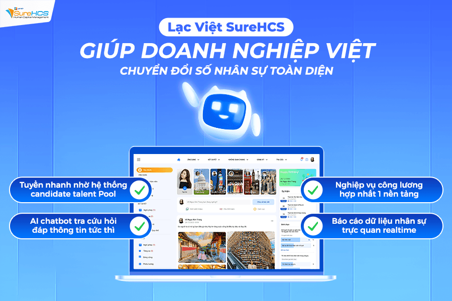 Lạc Việt SureHCS giúp doanh nghiệp Việt chuyển đổi số nhân sự toàn diện