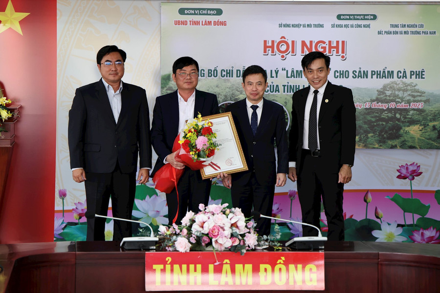 Công bố Chỉ dẫn địa lý “Lâm Đồng” cho sản phẩm cà phê