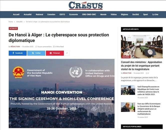 Truyền thông Algeria đánh giá dấu mốc lịch sử khẳng định vai trò của Việt Nam trong an ninh mạng toàn cầu