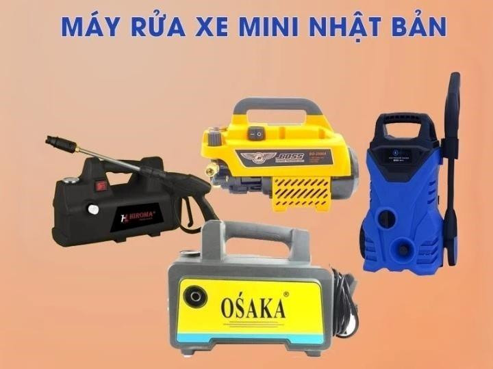 Top 7 máy rửa xe mini Nhật Bản bền bỉ, mạnh mẽ, giá tốt