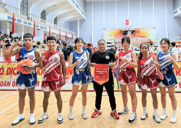 Lam Dong claim 4 medals at the Youth Kickboxing National Championship