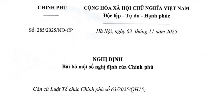 Nghị định 285/2025/NĐ-CP bãi bỏ toàn bộ quy định về xử lý kỷ luật cán bộ công chức tại Nghị định 35/2005