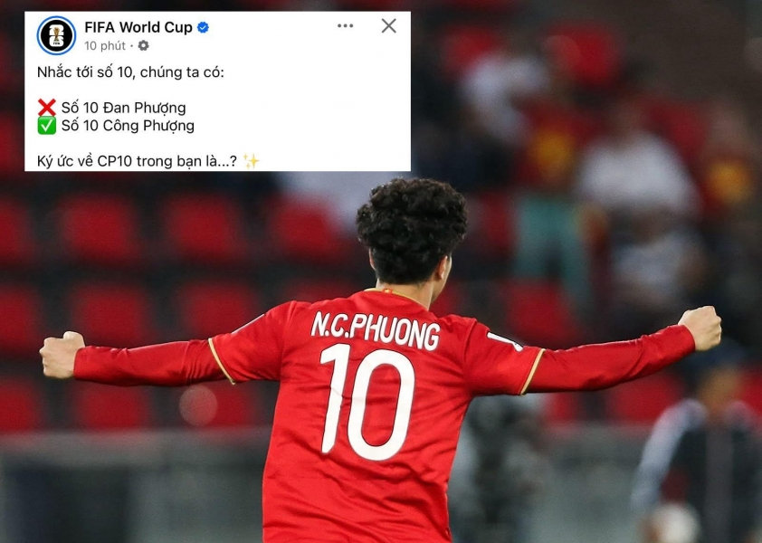 FIFA bắt trend Số 10 Đan Phượng, gọi tên Công Phượng