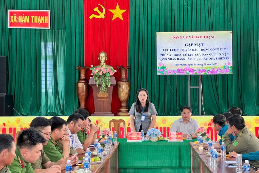 Hàm Thạnh biểu dương lực lượng tuyến đầu trong phòng chống thiên tai