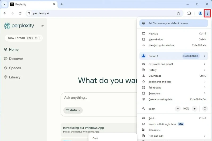 Cài đặt Perplexity AI trên Windows: 3 phương pháp tối ưu