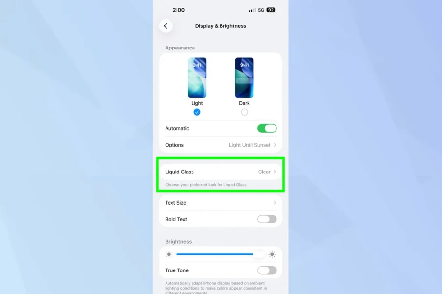 iOS 26.1: Hướng dẫn tùy chỉnh độ trong suốt Liquid Glass