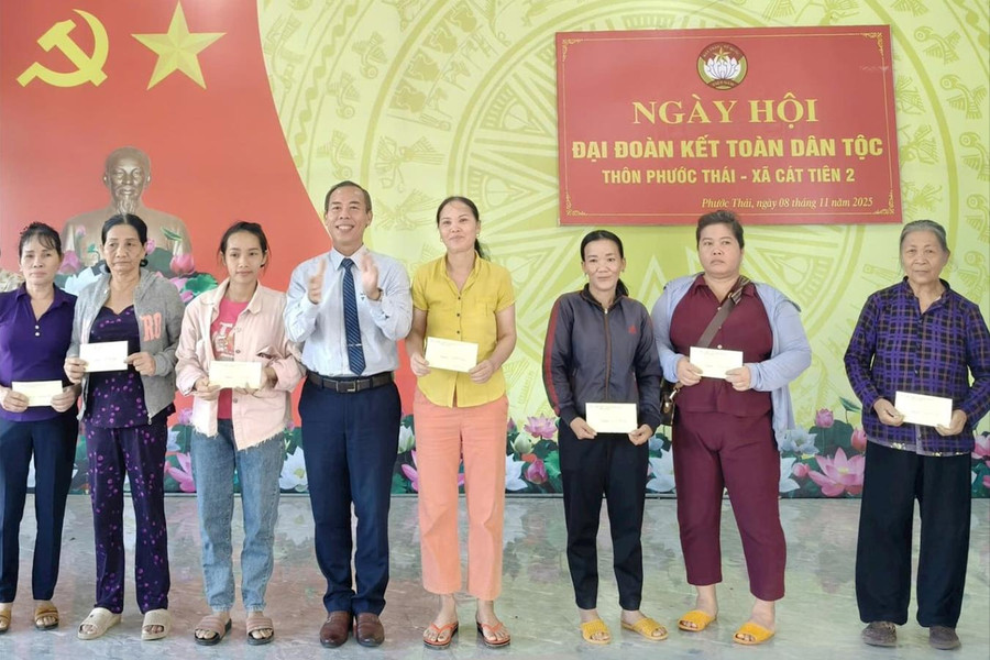 Thôn Phước Thái, Cát Tiên 2 rộn ràng Ngày hội Đại đoàn kết toàn dân tộc