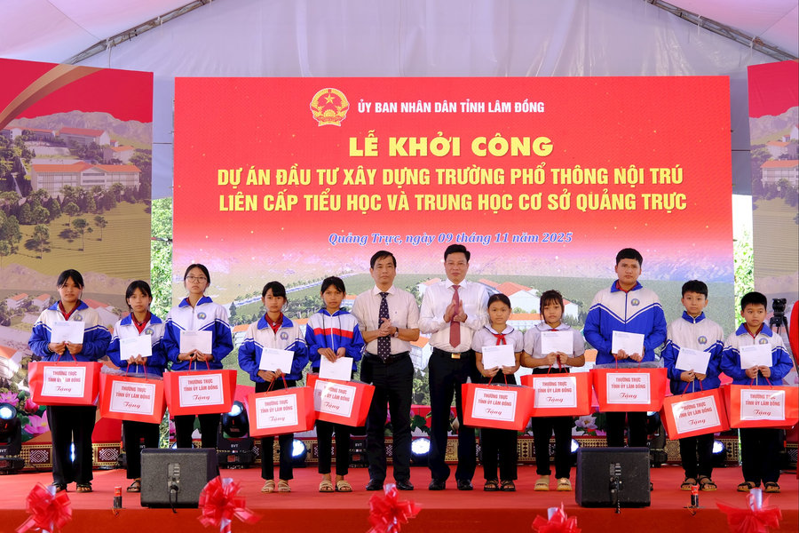 Khởi công xây dựng Trường phổ thông nội trú liên cấp TH và THCS Quảng Trực