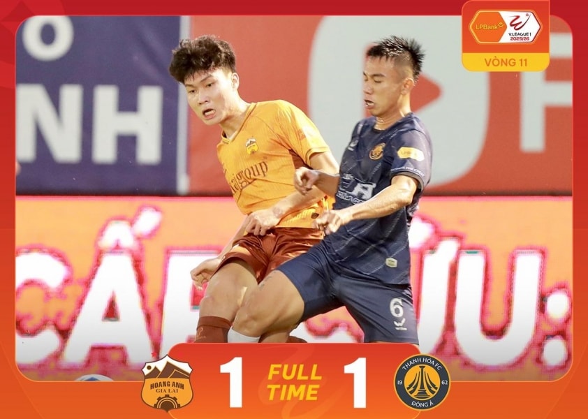 HAGL hòa Thanh Hóa 1-1: Đinh Quang Kiệt gỡ phút 90+8