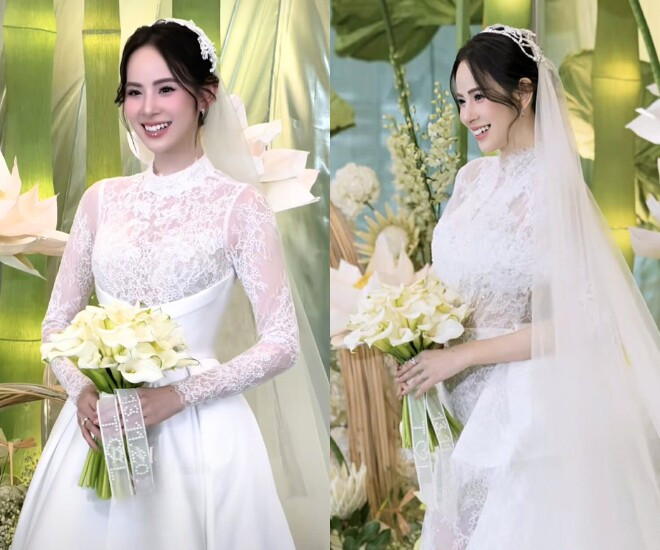 Hôn lễ người mẫu Hương Liên: Trổ tài đàn tranh đãi 700 khách