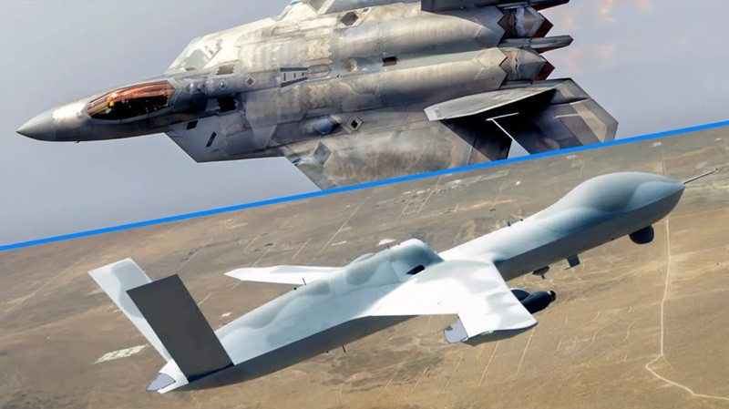 Phi công F-22 điều khiển MQ-20 từ buồng lái lần đầu