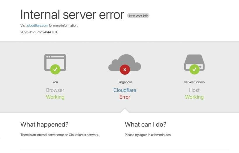 Cloudflare gặp sự cố nghiêm trọng, hàng loạt website không thể truy cập