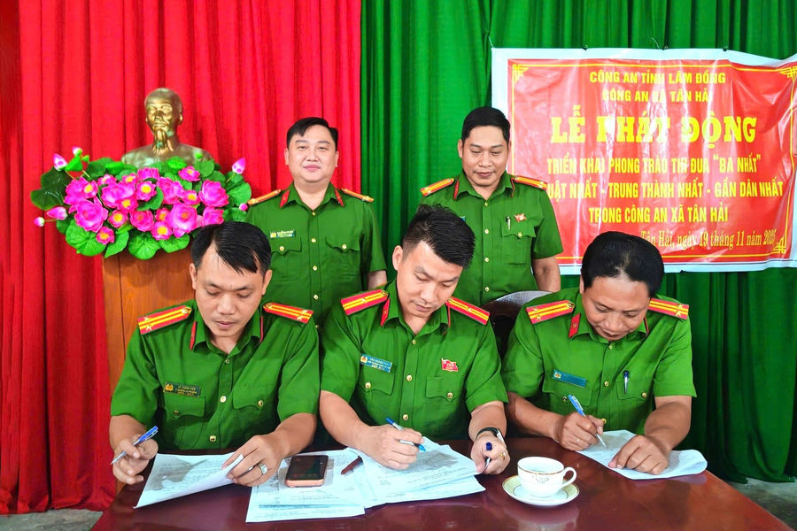 Công an Tân Hải cụ thể hóa phong trào thi đua “Ba nhất” bằng hành động