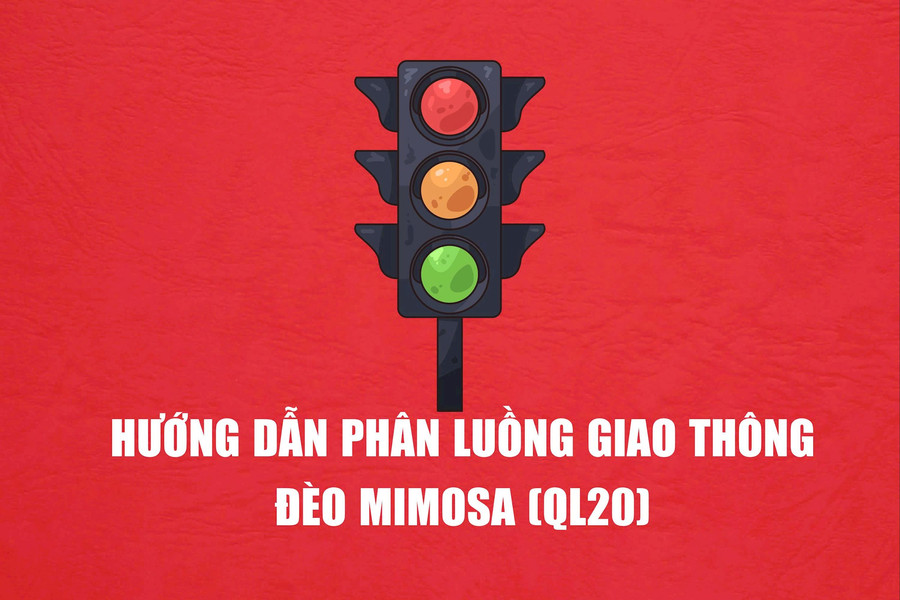 Phân luồng giao thông đèo Mimosa trong thời gian khắc phục sự cố sạt lở