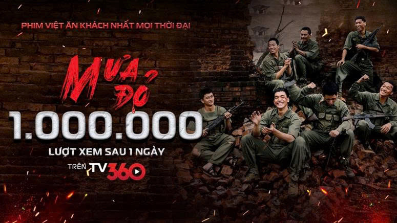 “Mưa đỏ” cán mốc 1 triệu lượt xem sau 24 giờ phát miễn phí trên TV360