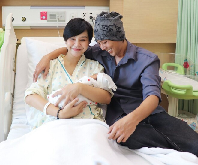 Người mẫu Lê Thu Trang sinh con gái đầu lòng với Quang Sơn