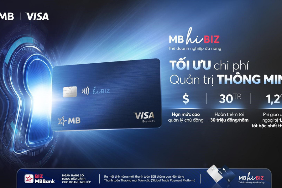 MB ra mắt thẻ doanh nghiệp đa năng MB Visa Hi BIZ: Tối ưu chi phí, chuẩn hoá quản trị và mở rộng giao thương quốc tế