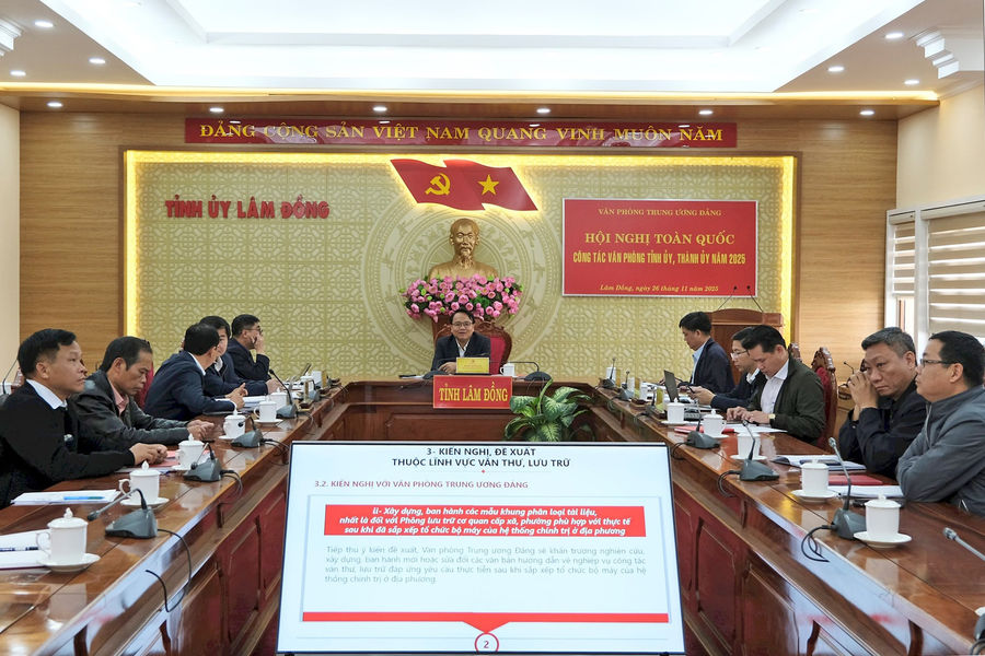 Hội nghị toàn quốc công tác văn phòng tỉnh ủy, thành ủy năm 2025