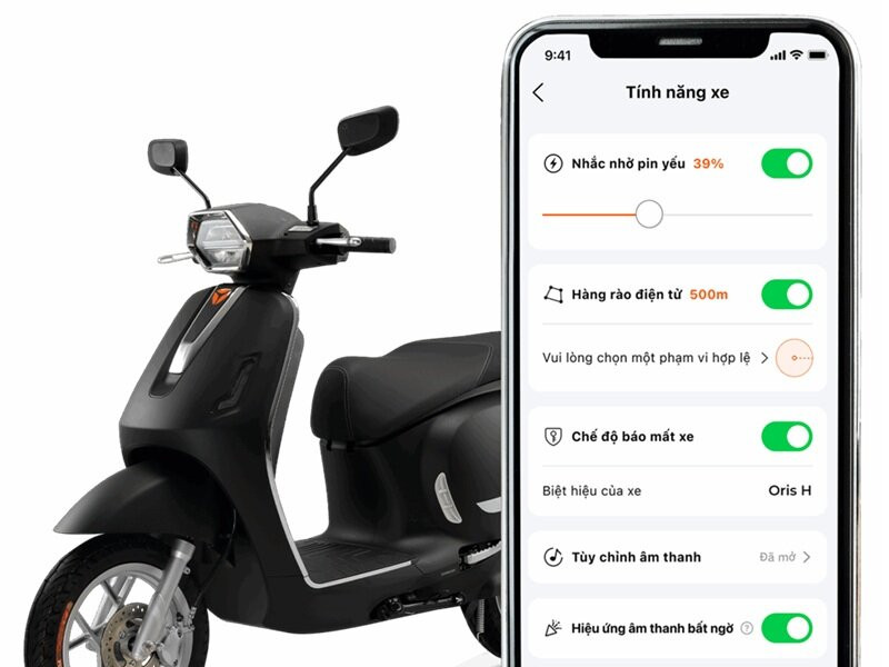 Yadea Oris H: Xe điện phong cách Ý, pin 120km, giá 26 triệu