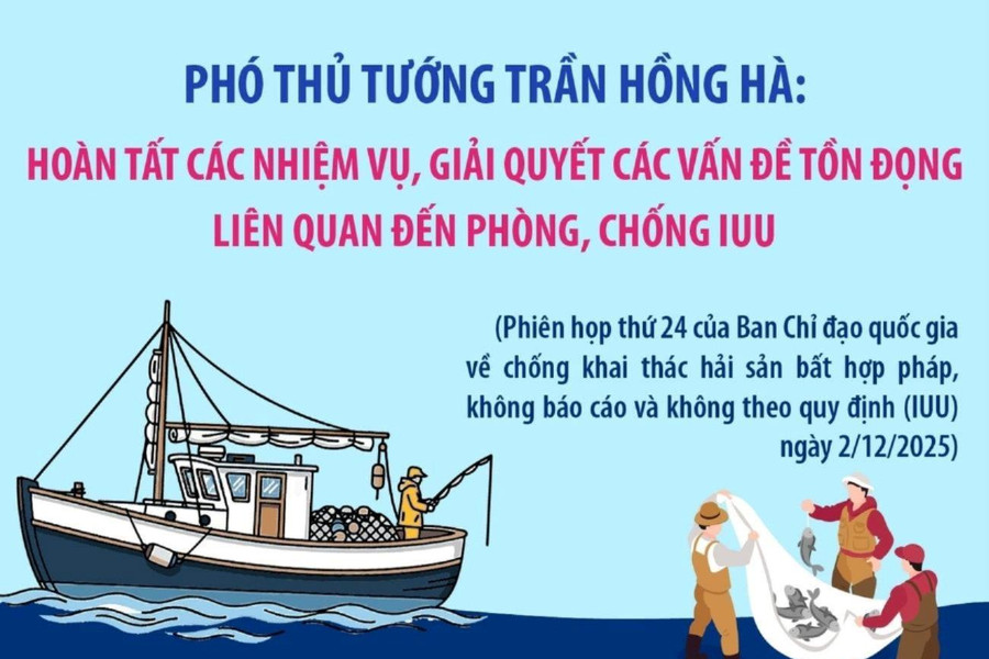 Phó Thủ tướng Trần Hồng Hà: Giải quyết các vấn đề tồn đọng về phòng, chống IUU