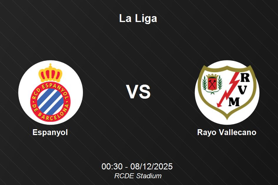 Nhận định Espanyol vs Rayo Vallecano - La Liga 08/12