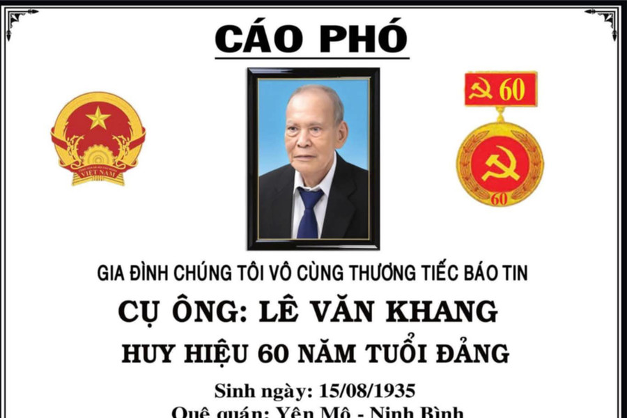 Diễn viên Anh Đức báo tin buồn, ông ngoại qua đời ở tuổi 91