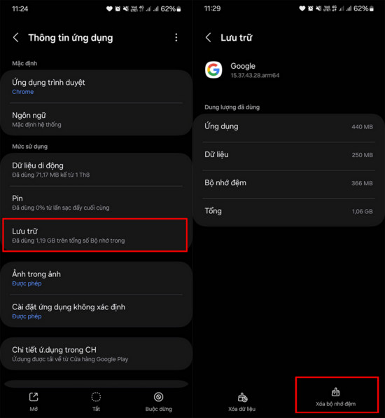 Cách giảm dung lượng Chrome chiếm dụng trên điện thoại