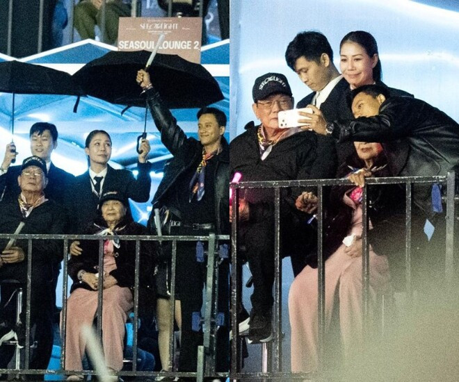 Mai Tài Phến ngồi cạnh bố mẹ Mỹ Tâm tại concert See the light