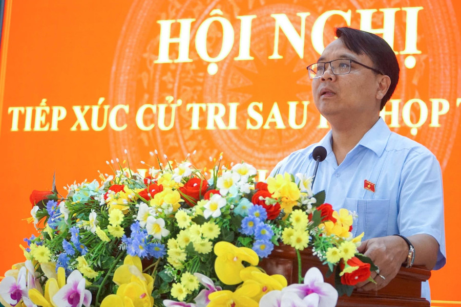 Phó Bí thư Thường trực Tỉnh ủy Lâm Đồng Đặng Hồng Sỹ tiếp xúc cử tri xã Hoài Đức