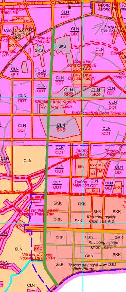 Quy hoạch đường mới 4,4km tại Chơn Thành, Đồng Nai