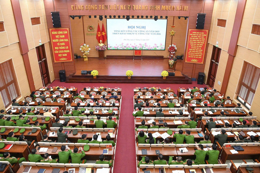 Công an Phú Thọ tổng kết công tác 2025, triển khai 2026