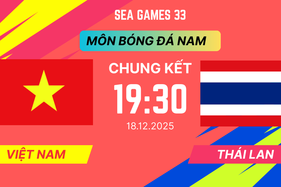 Tường thuật trực tiếp ĐT U22 Việt Nam vs U22 Thái Lan 19h30 hôm nay 18/12/2025
