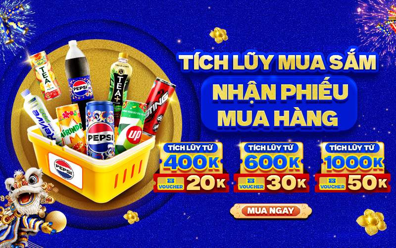 Mẹo nhận phiếu mua hàng Pepsi khi mua sắm tại Bách hóa XANH