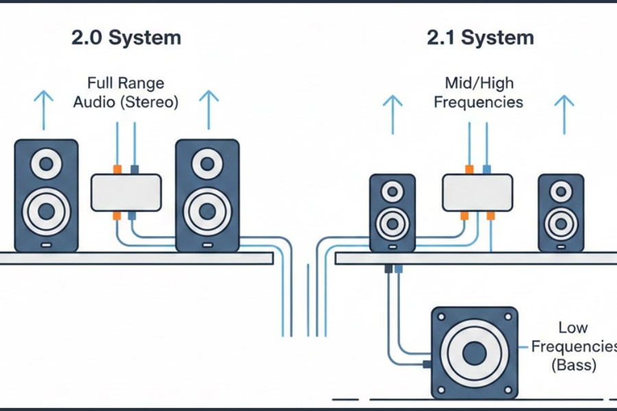 Loa 2.0 và 2.1: Phân tích kỹ thuật và kinh nghiệm chọn lựa