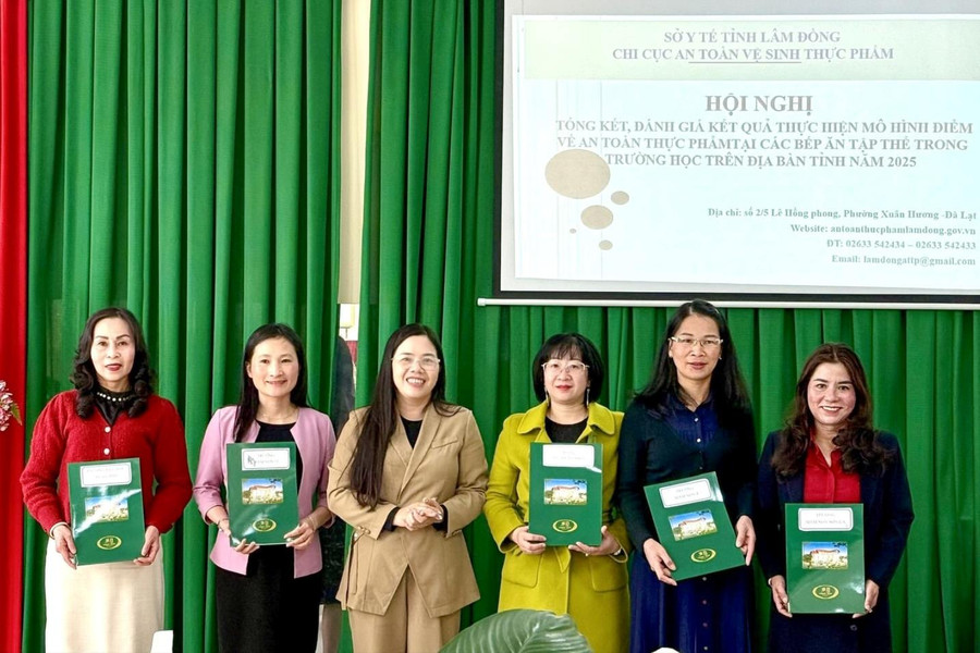 Lâm Đồng có 10 bếp ăn tập thể trường học đạt mô hình điểm về ATTP