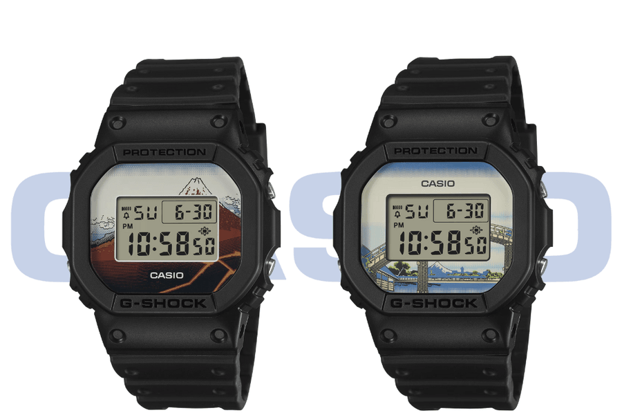 Casio ra mắt bộ đôi G-Shock DW-5600 lấy cảm hứng từ kiệt tác nghệ thuật Hokusai