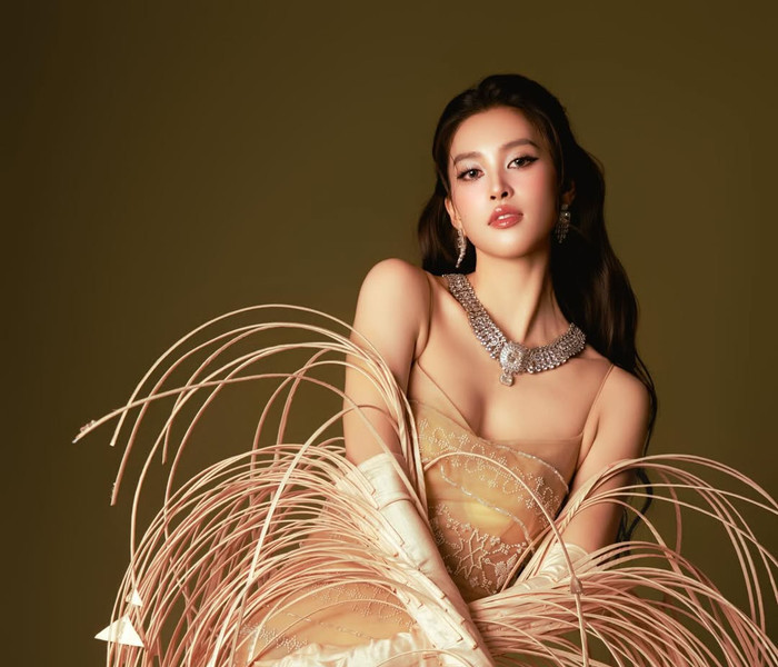 Hoa hậu Tiểu Vy gây ấn tượng với sắc vóc trưởng thành trong bộ ảnh chào năm mới 2026