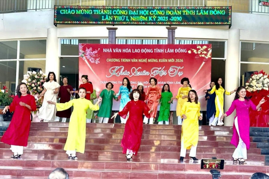 “Khúc Xuân hội tụ” chào năm mới 2026 và Đại hội Công đoàn tỉnh Lâm Đồng