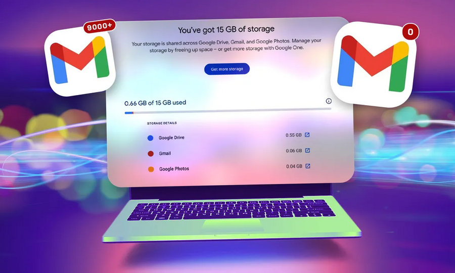 Mẹo giải phóng 15GB dung lượng Gmail không cần xóa thư bằng tài khoản phụ