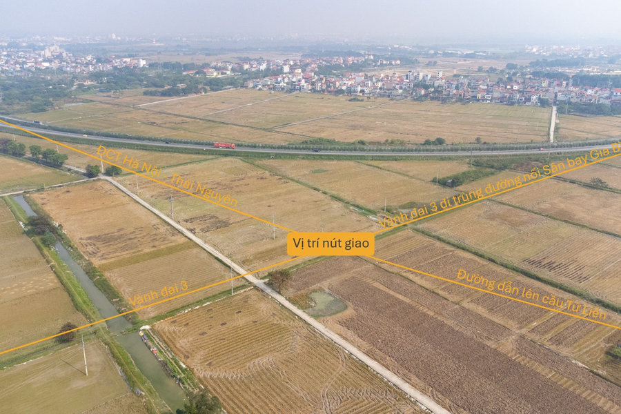 Quy hoạch nút giao khổng lồ kết nối cầu Tứ Liên và 3 tuyến cao tốc tại Đông Anh