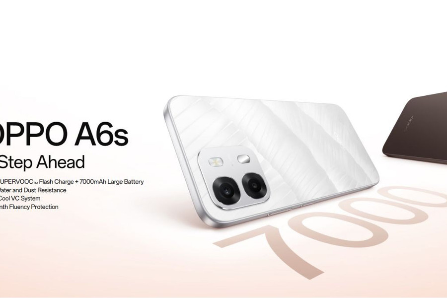 OPPO A6s 4G ra mắt: Pin khủng 7,000 mAh, sạc nhanh 80W và chuẩn kháng nước IP69