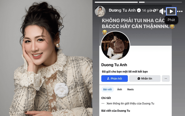 Á hậu Dương Tú Anh cảnh báo bị mạo danh trên Facebook: Người hâm mộ cần đặc biệt cẩn trọng