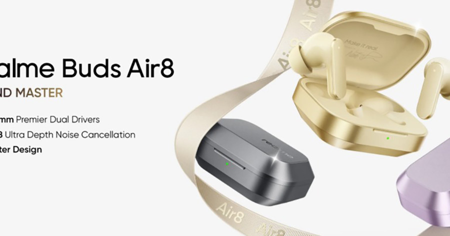 realme Buds Air 8 ra mắt: Driver kép, ANC 55dB và tích hợp Google Gemini với giá 1.05 triệu đồng