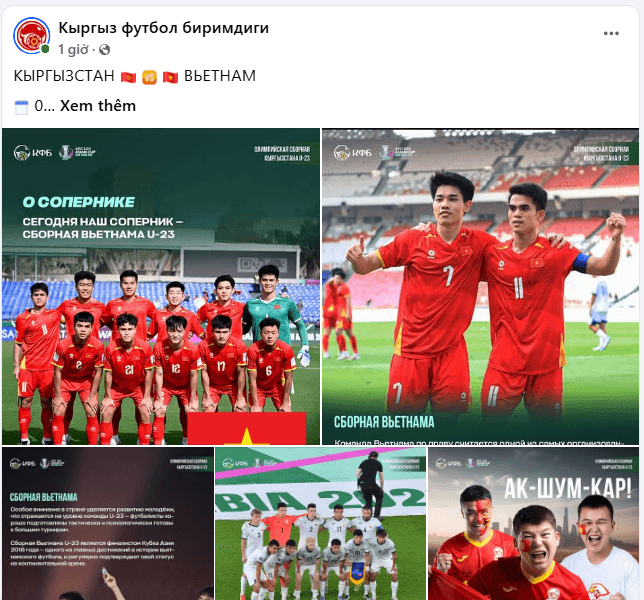 LĐBĐ Kyrgyzstan dè chừng sức mạnh của U23 Việt Nam và nhắc lại ký ức Thường Châu